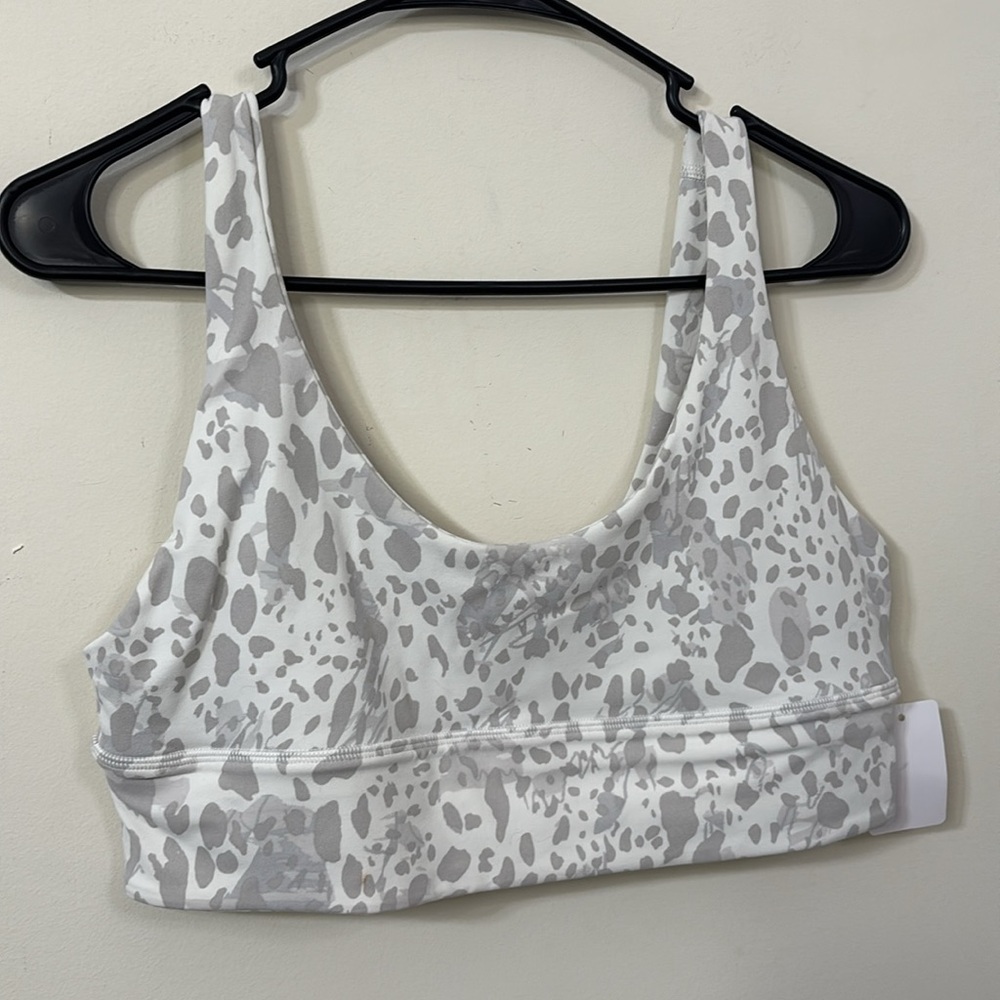 Lululemon Align V-Neck Bra Cheetah Camo Antique White Multi Size 12 NWT - Picture 3 of 7